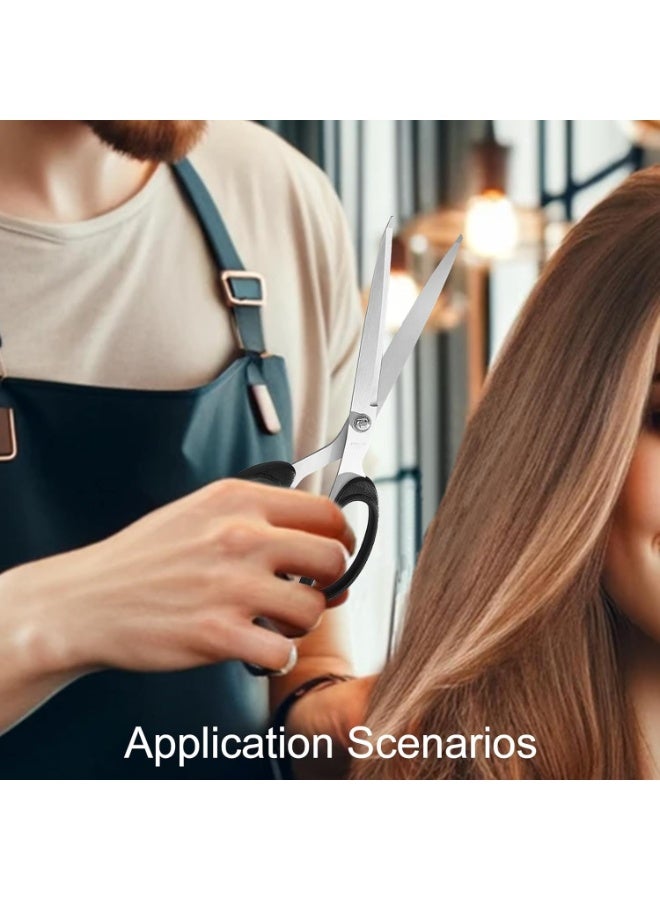 Ergonomic All-Purpose Fabric Scissors – Comfortable Grip & Heavy-Duty Stainless Steel Blades – Perfect for All Types of Fabric and Leather-multicolor - Image 2